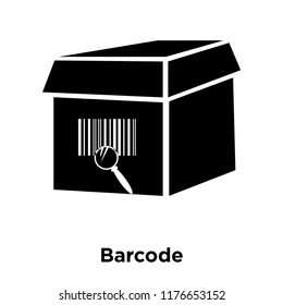 Barcode icon vector isolated on white background, logo concept of Barcode sign on transparent background, filled black symbol