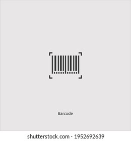 barcode icon vector isolated on white background
