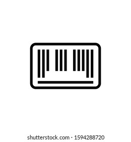 barcode icon vector in linear style on white background