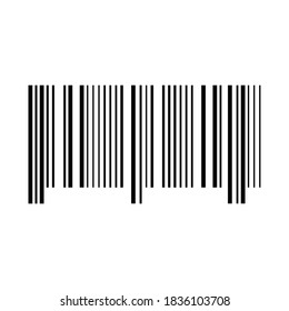 Barcode Icon Vector. Scan the price of clothes or goods. E-commerce, online shopping. Just stay at home. End of year discount. New Year 2021.