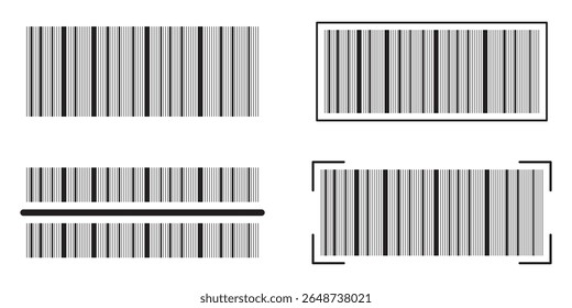 Barcode icon vector set. Barcode icon isolated on white background. Barcode product distribution icon. Universal code for scanning product or item.  barcode product retail shipping graph.