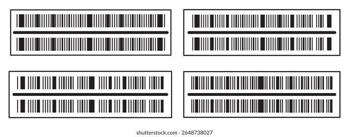 Barcode icon vector set. Barcode icon isolated on white background. Barcode product distribution icon. Universal code for scanning product or item.  barcode product retail shipping graph.