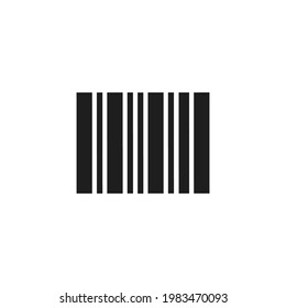 Barcode icon vector. Simple black barcode sign
