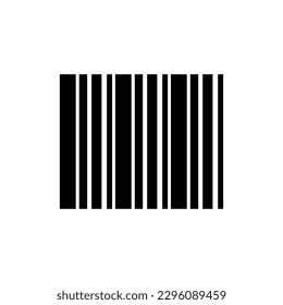 Barcode icon vector. Simple black barcode sign illustration on white background..eps