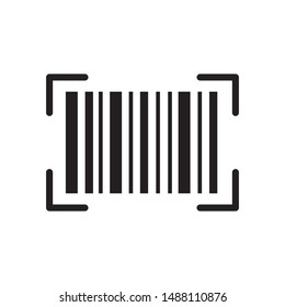 Barcode icon vector. Simple design on white background.