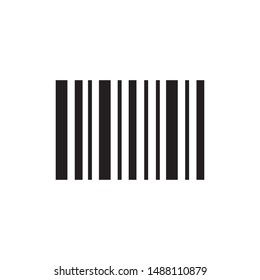 Barcode icon vector. Simple design on white background.