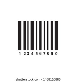 Barcode icon vector. Simple design on white background.