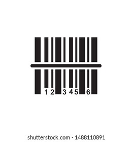 Barcode icon vector. Simple design on white background.