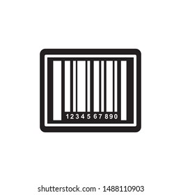 Barcode icon vector. Simple design on white background.