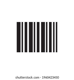 Barcode icon vector. Simple design on white background.
