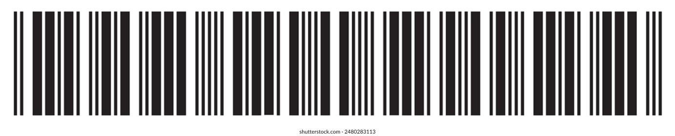  Barcode icon. Barcode vector icon. Simple fake bar code. Bar code for web design. Barcode product distribution icon. Vector illustration  isolated on white background.