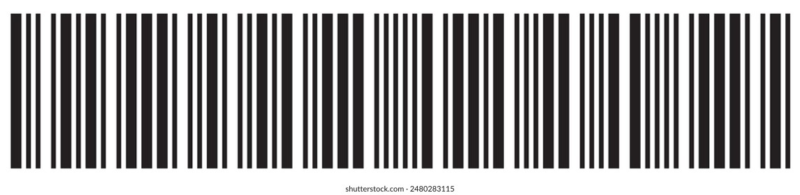  Barcode icon. Barcode vector icon. Simple fake bar code. Bar code for web design. Barcode product distribution icon. Vector illustration  isolated on white background.