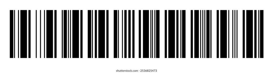 Barcode icon. Barcode vector icon. Simple fake bar code. Bar code for web design. Barcode product distribution icon.