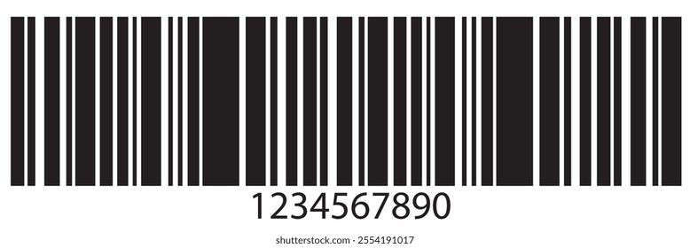 Barcode icon. Barcode vector icon. Simple fake bar code. Bar code for web design. Barcode product distribution icon. Vector illustration isolated on white background.