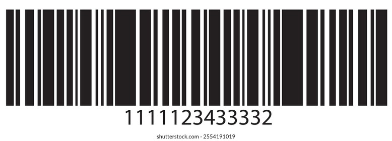 Barcode icon. Barcode vector icon. Simple fake bar code. Bar code for web design. Barcode product distribution icon. Vector illustration isolated on white background.