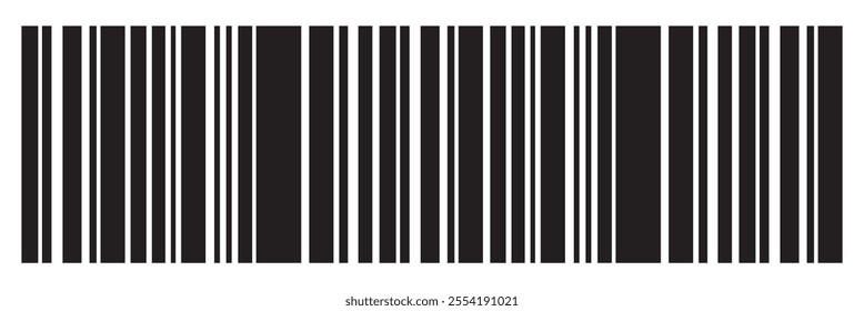 Barcode icon. Barcode vector icon. Simple fake bar code. Bar code for web design. Barcode product distribution icon. Vector illustration isolated on white background.