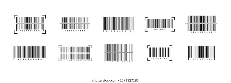 Barcode icon vector. Simple fake bar code. Bar code for web design. Barcode product distribution icon. Vector illustration isolated on white background.
