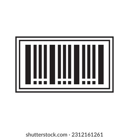 barcode icon vector template illustration logo design