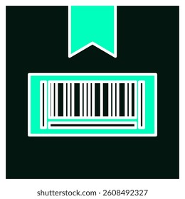 Barcode icon visualized simply Dualtone style.