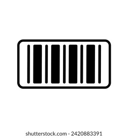 barcode icon with white background vector stock illustration