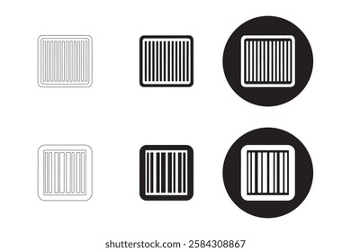 Bar-code icons for Product Identification. flat, outline and minimalist vector icons on a white background.
