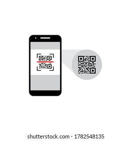 Iconos de código de barras y escáner de código de barras en un diseño plano moderno