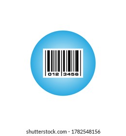 Barcode icons and barcode scanner in a trendy flat design