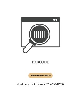barcode icons  symbol vector elements for infographic web