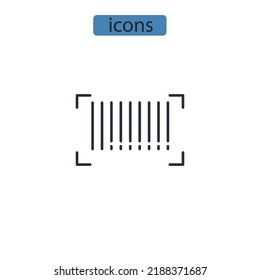 barcode icons  symbol vector elements for infographic web