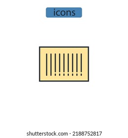 barcode icons  symbol vector elements for infographic web
