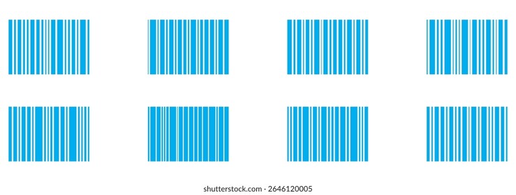 Barcode icons. Barcode vector illustration. Realistic barcodes. Barcode vector icons set