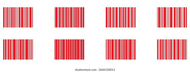 Barcode icons. Barcode vector illustration. Realistic barcodes. Barcode vector icons set