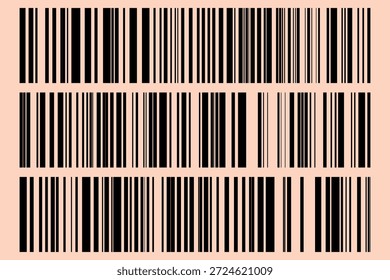Barcode barcode identification number product scanning . Vertical stripes resembling. Code stripes sticker. Barcode labels, customers qr code.