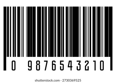 Barcode Barcode Identifikationsnummer Produktabtastung . Vertikale Streifen ähnlich. Aufkleber mit Codestreifen. Barcode-Etiketten, QR-Code des Kunden.