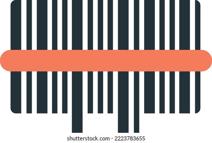 barcode illustration in minimal style isolated on background