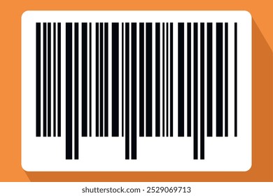 Código de barras aislado sobre fondo de color. Etiqueta engomada de las rayas del código. Etiquetas de código de barras, código QR de Clientes.