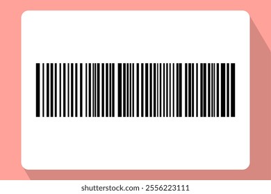 Barcode isolated on color background. Code stripes sticker. Barcode labels, customers qr code.