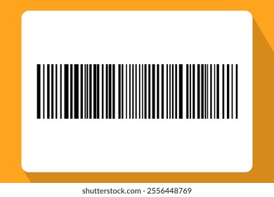 Barcode isolated on color background. Code stripes sticker. Barcode labels, customers qr code.