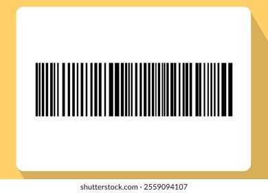 Barcode isolated on color background. Code stripes sticker. Barcode labels, customers qr code.