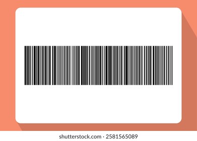 Barcode isolated on color background. Code stripes sticker. Barcode labels, customers qr code.