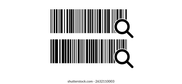 Barcode isolated on color background. Code stripes sticker. Barcode labels, customers qr code.