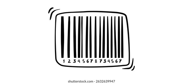 Barcode isolated on color background. Code stripes sticker. Barcode labels, customers qr code.
