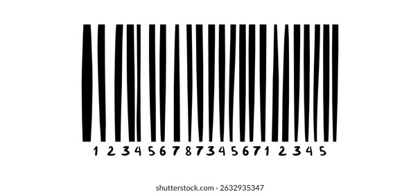 Barcode isolated on color background. Code stripes sticker. Barcode labels, customers qr code.