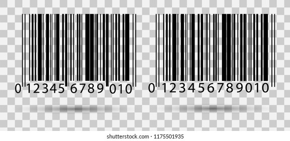 Barcode isolated on transparent background. Vector icon EPS10