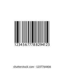 Barcode isolated on transparent background. Vector icon White background