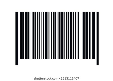 Strichcode einzeln auf weißem Hintergrund. Aufkleber mit Codestreifen. Barcode-Etiketten, QR-Code des Kunden.