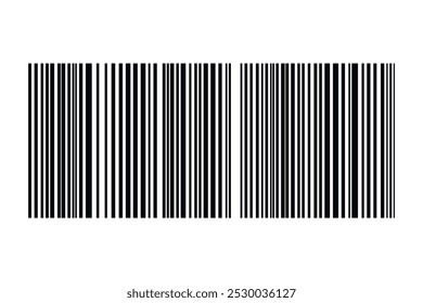 Código de barras aislado sobre fondo blanco. Etiqueta engomada de las rayas del código. Etiquetas de código de barras, código QR de Clientes.