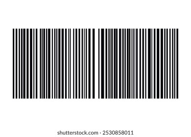 Código de barras aislado sobre fondo blanco. Etiqueta engomada de las rayas del código. Etiquetas de código de barras, código QR de Clientes.