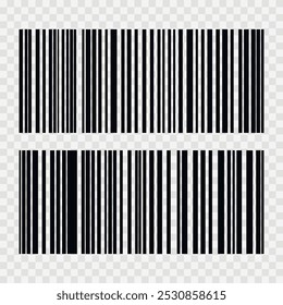 Código de barras aislado sobre fondo blanco. Etiqueta engomada de las rayas del código. Etiquetas de código de barras, código QR de Clientes.