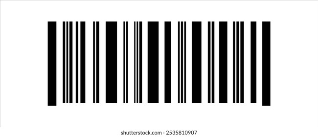 Código de barras aislado en el fondo blanco, etiqueta engomada de las rayas del código, etiquetas del código de barras, código qr de los Clientes, código de barras falso simple, código de barras para el Diseño web, icono de la distribución del producto del código de barras